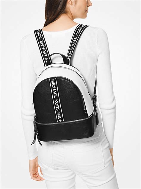 michael michael kors rhea medium logo tape backpack